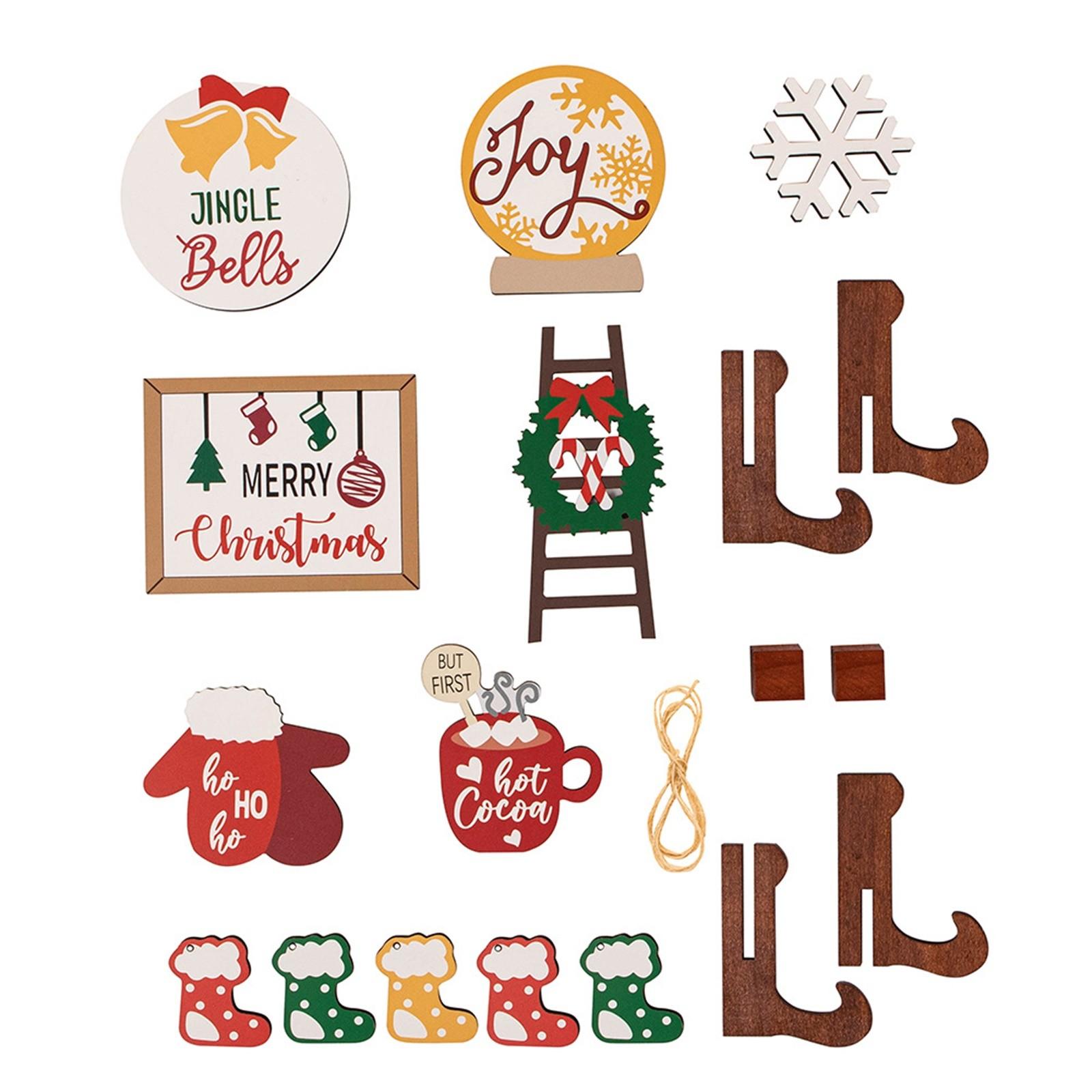 Christmas Decoration For Tiered Tray Christmas Table Sign Decor Tabletop Wooden Indoor Winter Farm-house Home Party House Shelf Decoratio One Size
Christmas Decoration For Tiered Tray Christmas Table Sign Decor Tabletop Wooden Indoor Winter Farm-house Home Party House Shelf Decoratio One Size