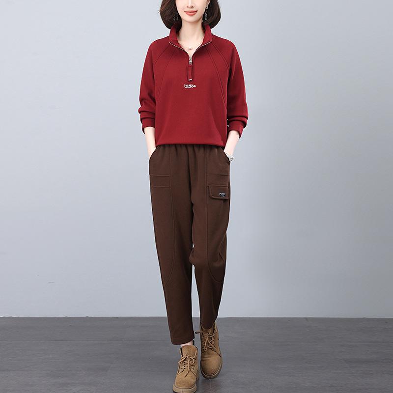 Women s Fleece-Lined Thick Sweatshirt Tracksuit: Autumn/Winter 2024 Collection for 40-Year-Olds - Casual Two-Piece Set XL (125-135 jin)
Women s Fleece-Lined Thick Sweatshirt Tracksuit: Autumn/Winter 2024 Collection for 40-Year-Olds - Casual Two-Piece Set XL (125-135 jin)