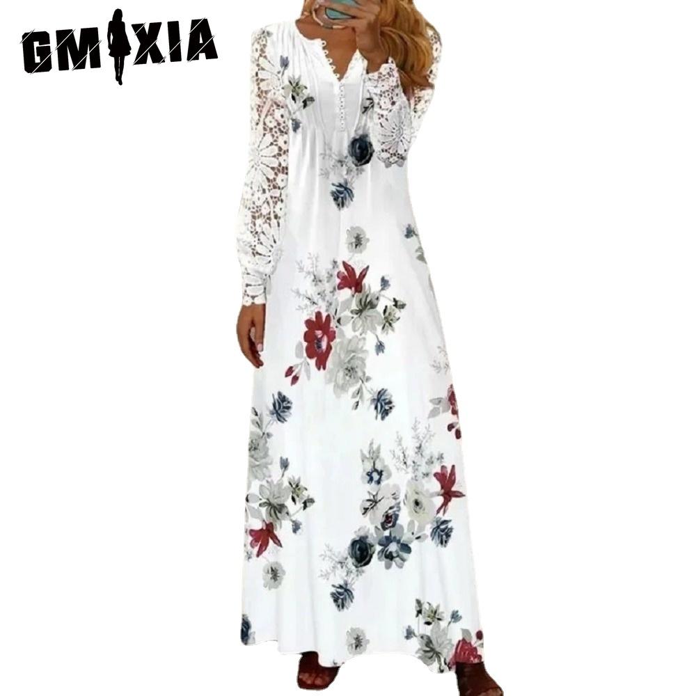 GMXIA Женская мода Повседневная мода с цветочным принтом Кружева с коротким рукавом и v-образным вырезом Тонкие платья
GMXIA Женская мода Повседневная мода с цветочным принтом Кружева с коротким рукавом и v-образным вырезом Тонкие платья