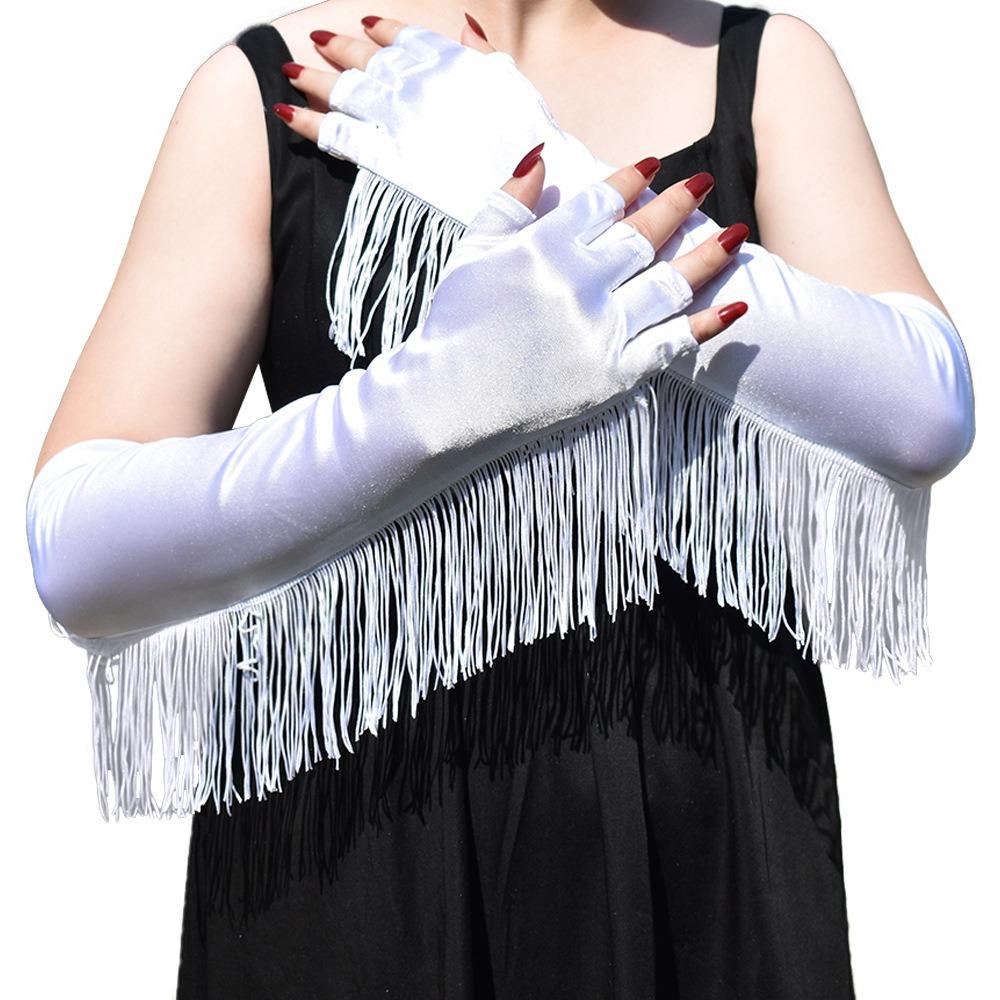 Musical Lady Long Gloves Stretch Stage Dance Mittens Simple Fringe Tassel Gloves Performance Party Style 1-Red
Musical Lady Long Gloves Stretch Stage Dance Mittens Simple Fringe Tassel Gloves Performance Party Style 1-Red