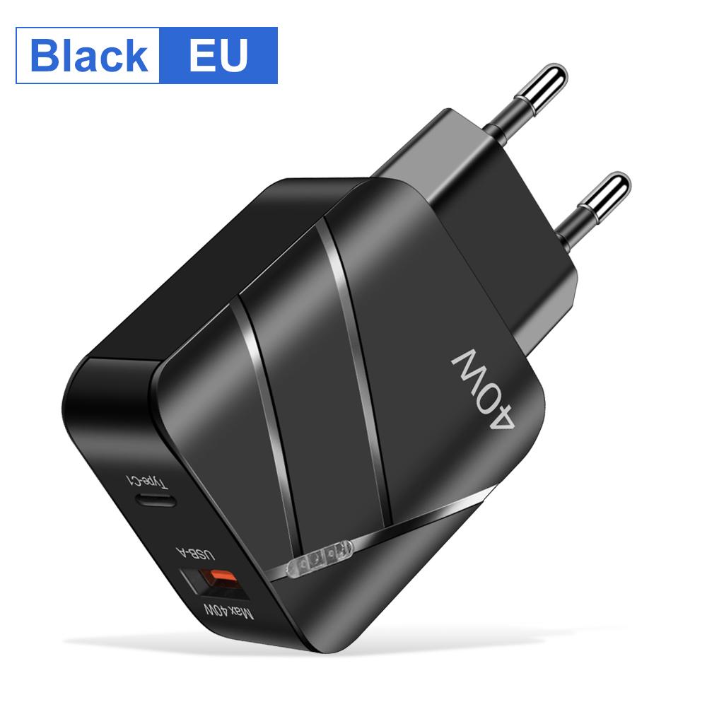 USB 40W Wall Charger Quick Charge QC 3.0 Type C Fast Charging Mobile Phone For iPhone 14 13 Samsung Xiaomi EU/US Plug Charger black EU
USB 40W Wall Charger Quick Charge QC 3.0 Type C Fast Charging Mobile Phone For iPhone 14 13 Samsung Xiaomi EU/US Plug Charger black EU