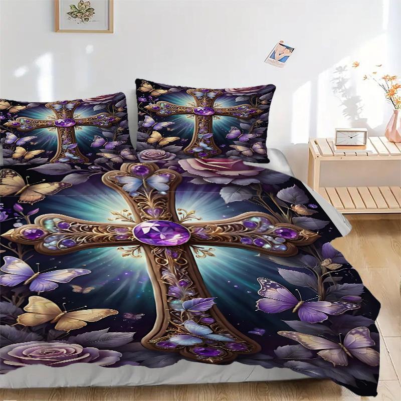 3PCs Cross Ornament Design Cover Set, Breathable Fabric, Machine Washable (1 Duvet Cover + 2 Pillowcases) (Without Quilt) yy250911108 135x200cm
3PCs Cross Ornament Design Cover Set, Breathable Fabric, Machine Washable (1 Duvet Cover + 2 Pillowcases) (Without Quilt) yy250911108 135x200cm