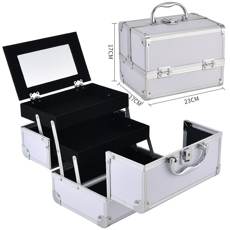 Diamond Pattern Aluminum Makeup Case with Mirror - Spacious, High-Grade Storage Box
Diamond Pattern Aluminum Makeup Case with Mirror - Spacious, High-Grade Storage Box