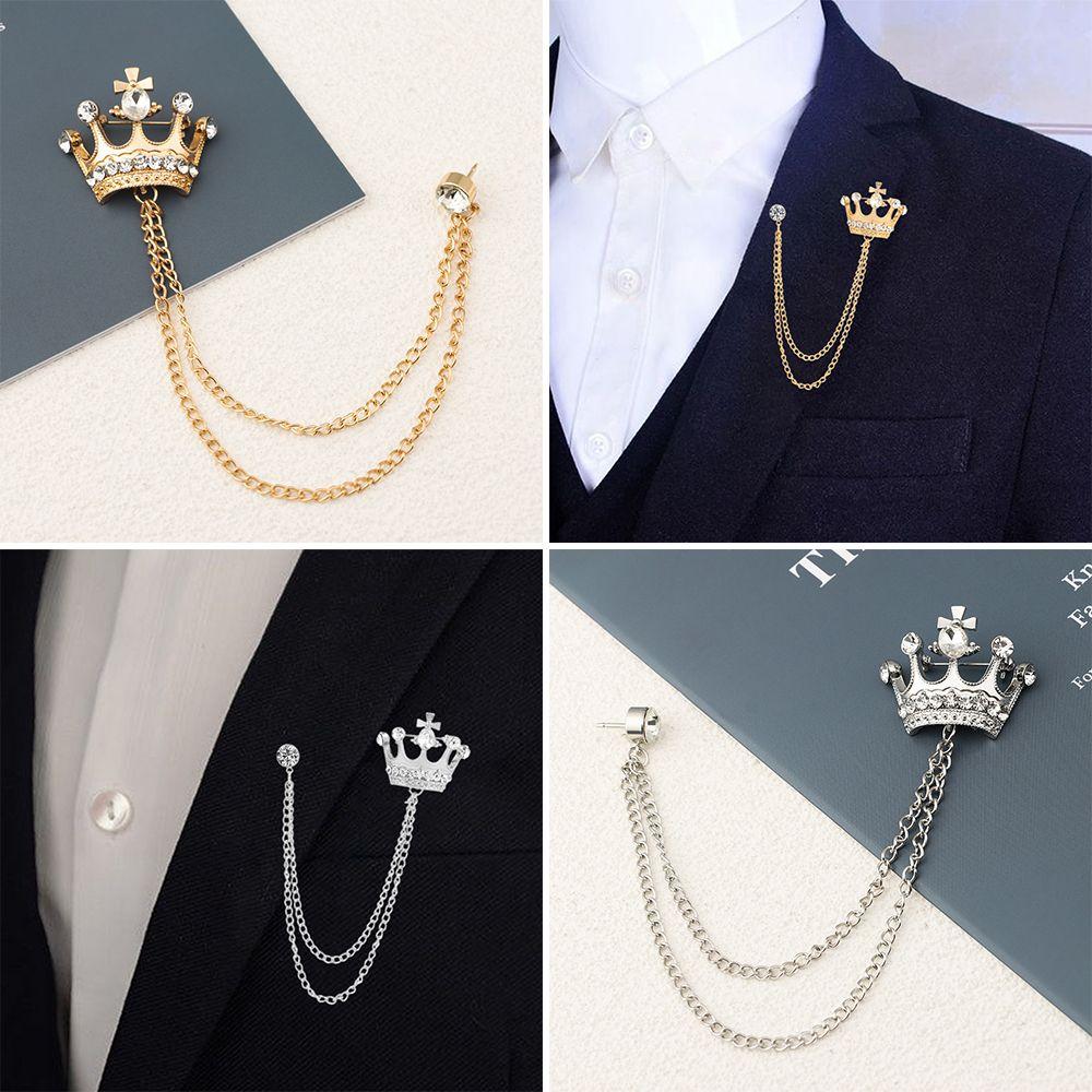 Fashion Royal Crown Tassel Shirt Suit Brooch Lapel Pin Accessories Collar Pins Collar Clip Chain
Fashion Royal Crown Tassel Shirt Suit Brooch Lapel Pin Accessories Collar Pins Collar Clip Chain