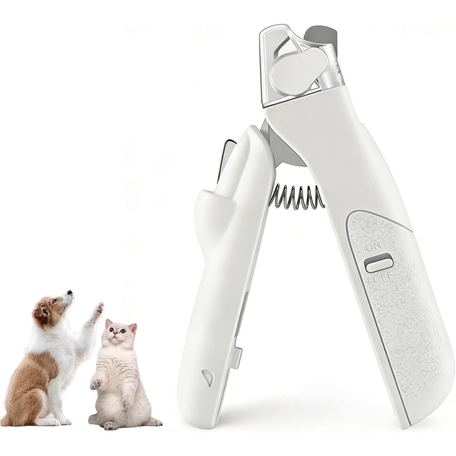 Dog Nail Scissors with LED Light, Safe Pet Nail Clippers with 60° Angled Blade and Stainless Steel Nail Clippers with Nail Catcher Perfect for Dogs білий
Dog Nail Scissors with LED Light, Safe Pet Nail Clippers with 60° Angled Blade and Stainless Steel Nail Clippers with Nail Catcher Perfect for Dogs білий