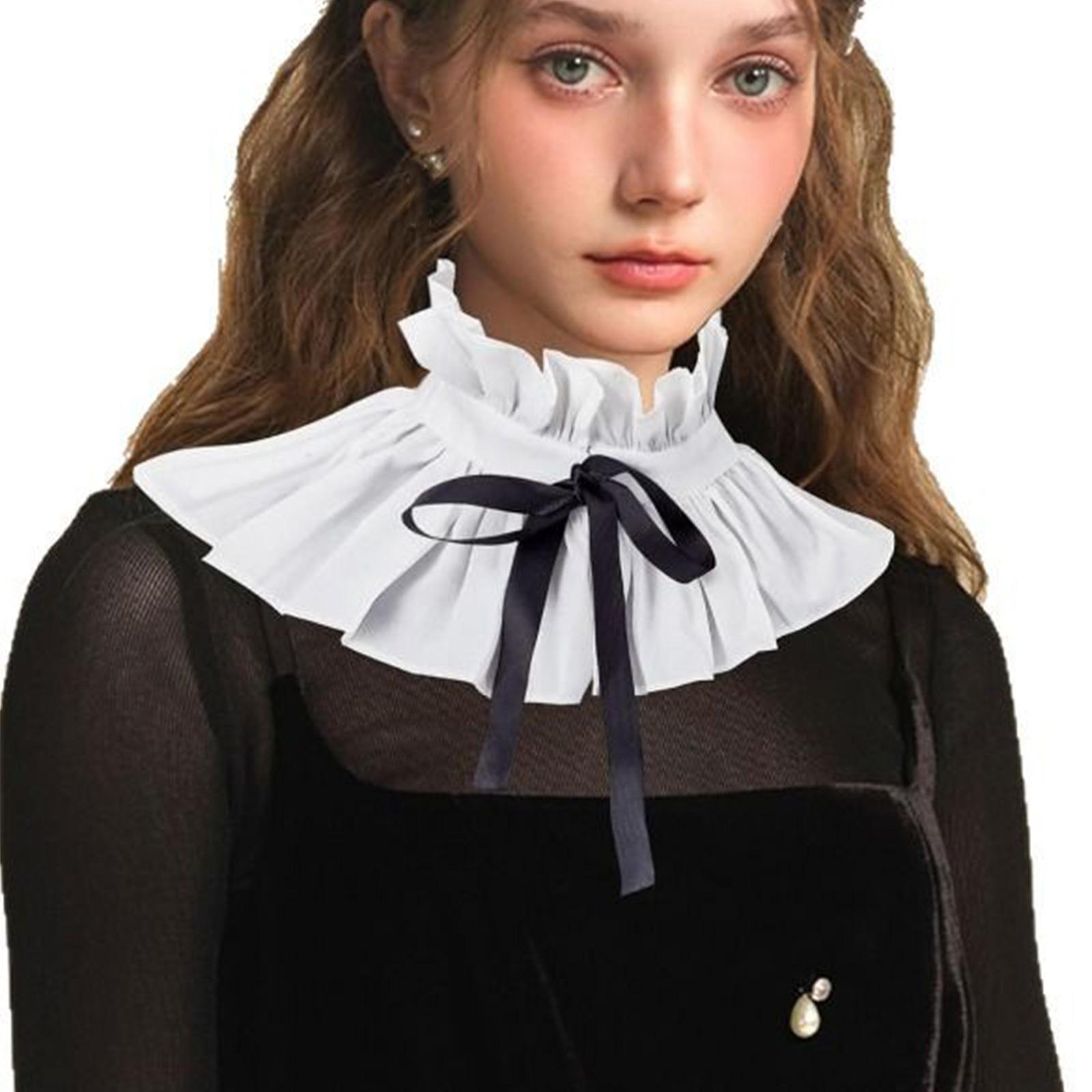 Victorian Ruffled False Collar with Ribbon Tie Front Vintage Elegant Pleated Neck Ruff Detachable Shawl Cape for Women 1 белый
Victorian Ruffled False Collar with Ribbon Tie Front Vintage Elegant Pleated Neck Ruff Detachable Shawl Cape for Women 1 белый