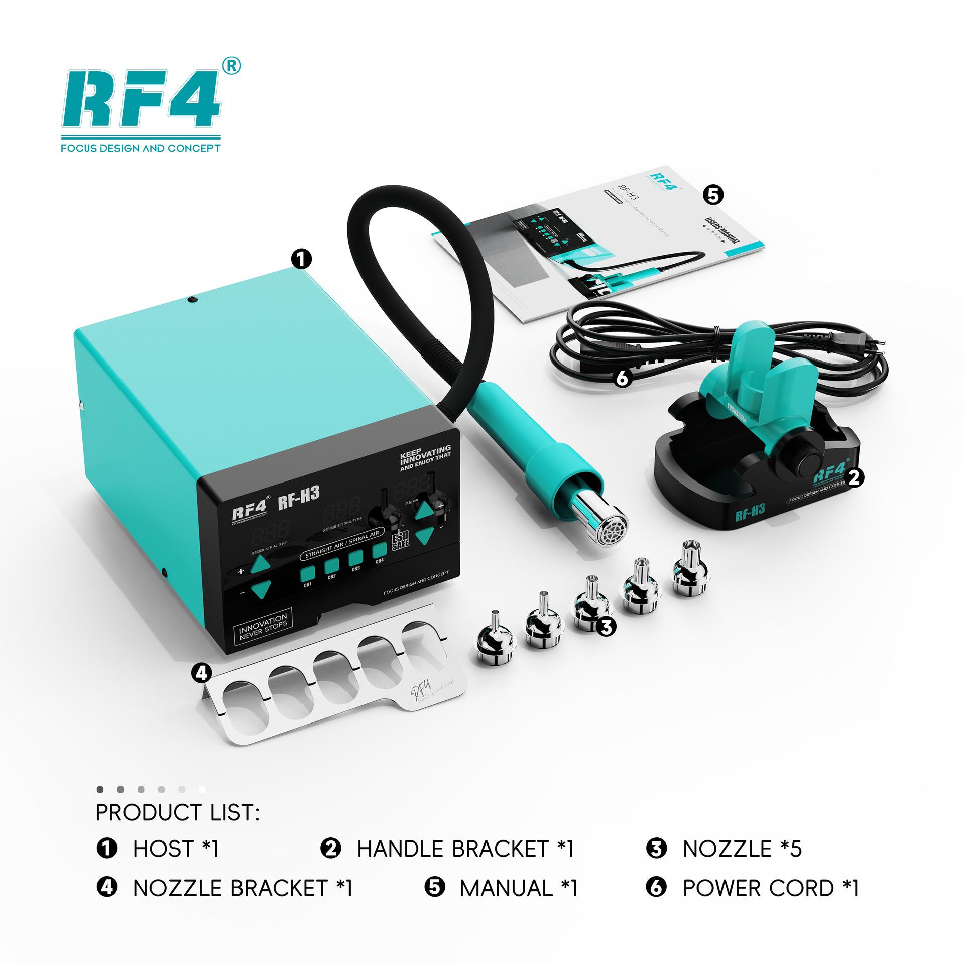 RF4-H3 Smart Digital Desoldering Station - Hot Air Gun & BGA PCB Chip Repair Tool
RF4-H3 Smart Digital Desoldering Station - Hot Air Gun & BGA PCB Chip Repair Tool