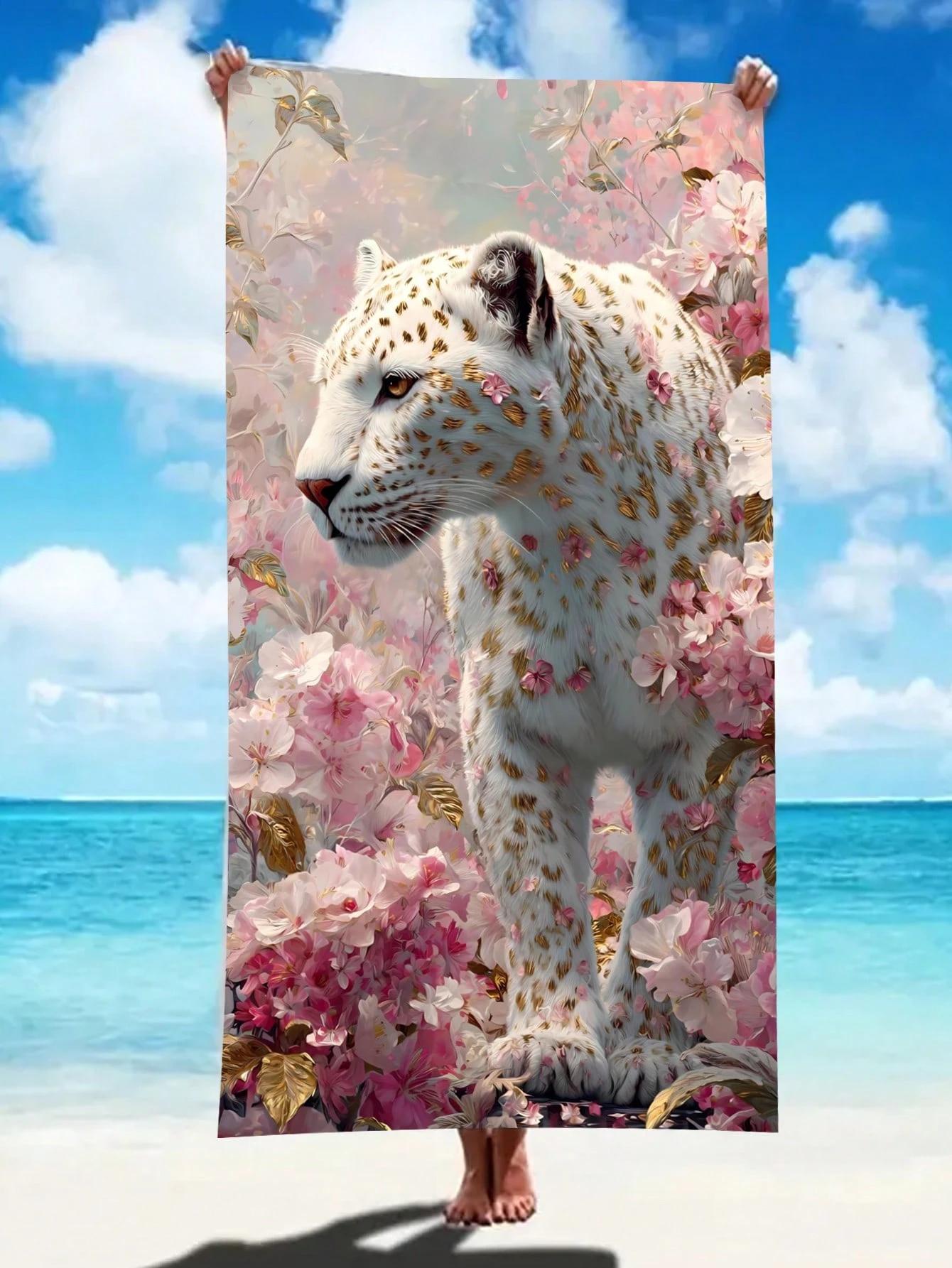 Snow Leopard Beach Towel, Premium Microfiber Soft Absorbent Quick Dry, Oversized for Beach Pool Travel,Floral Animal Print Towel W30*H60(CM)
Snow Leopard Beach Towel, Premium Microfiber Soft Absorbent Quick Dry, Oversized for Beach Pool Travel,Floral Animal Print Towel W30*H60(CM)