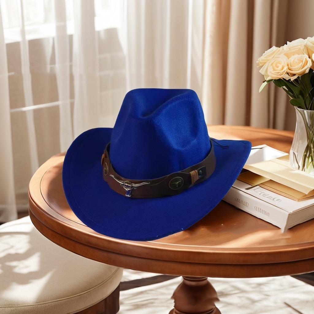 Felt Cowboy Hat | Rolled Brim Wool Fedora | Equestrian Style M 56-58cm сапфіровий
Felt Cowboy Hat | Rolled Brim Wool Fedora | Equestrian Style M 56-58cm сапфіровий