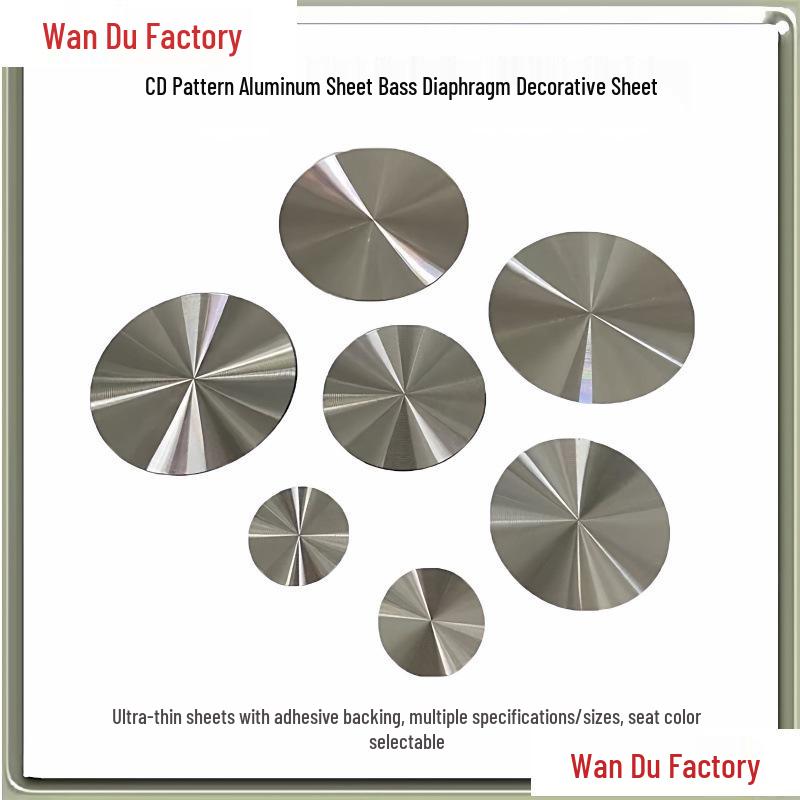 High-Gloss Sun Pattern Anodized Aluminum Decorative Sheet - CD Pattern, Multiple Sizes Price for one - Φ25MM adhesive silver
High-Gloss Sun Pattern Anodized Aluminum Decorative Sheet - CD Pattern, Multiple Sizes Price for one - Φ25MM adhesive silver