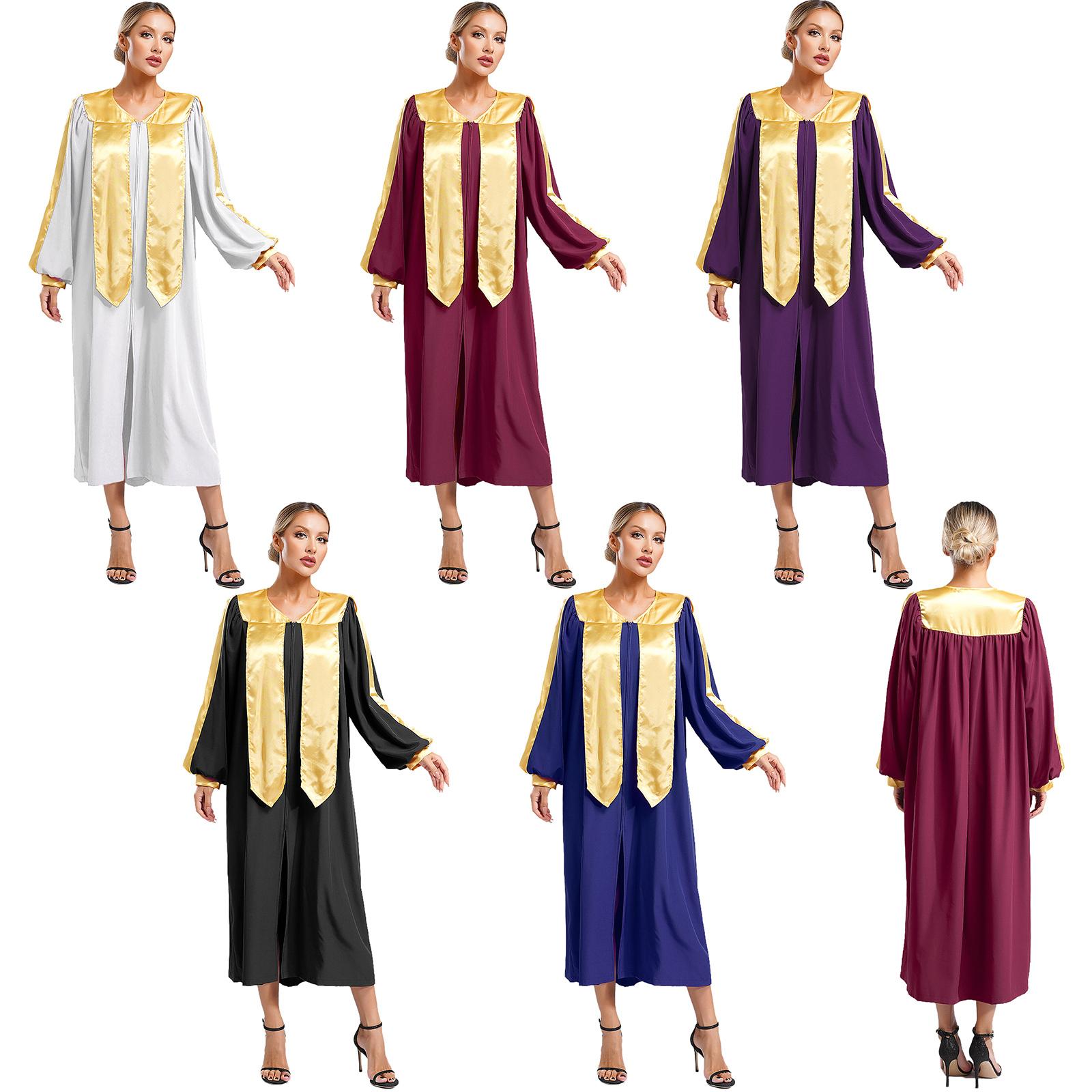 Unisex Womens Mens Choir Robe Halloween Cosplay Theme Party Costume V-neck Long Sleeve Color Block Zipper Gown S фіолетовий
Unisex Womens Mens Choir Robe Halloween Cosplay Theme Party Costume V-neck Long Sleeve Color Block Zipper Gown S фіолетовий