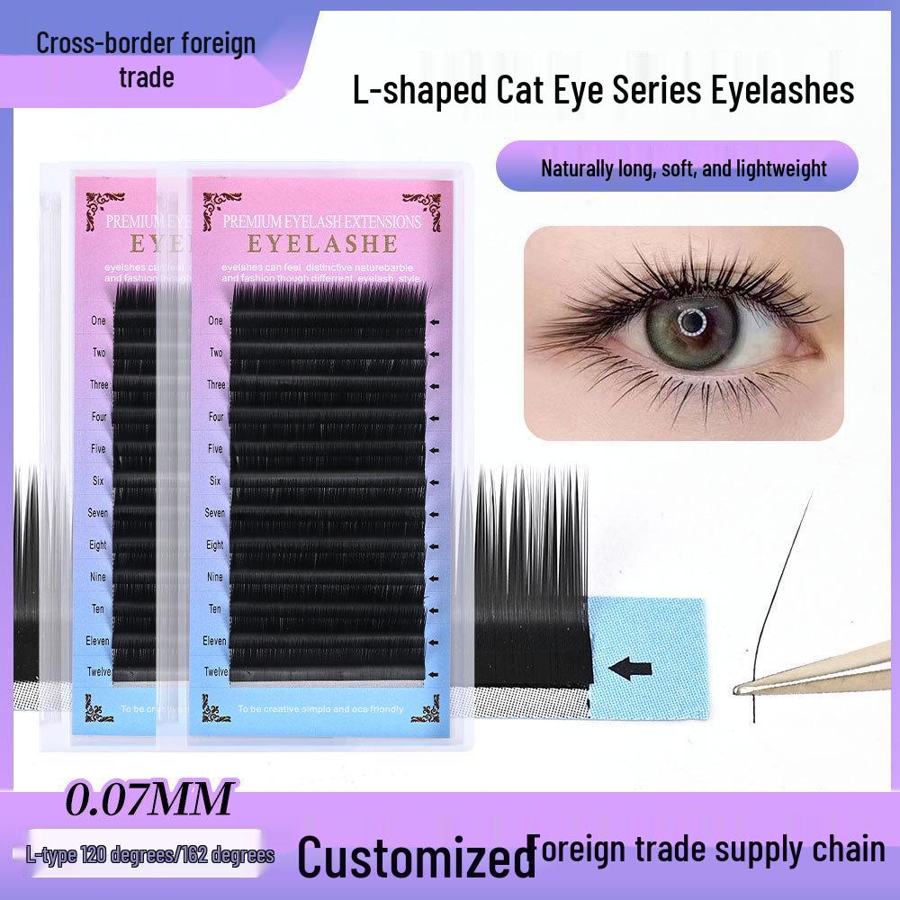 Cat-Eye L-Shaped Eyelash Extensions - Dense & Natural 0.07 Mixed Set 0.07 L-shape 120°
Cat-Eye L-Shaped Eyelash Extensions - Dense & Natural 0.07 Mixed Set 0.07 L-shape 120°