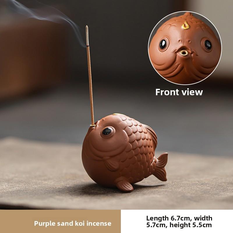Purple Clay Koi Tea Pet Tea Table Ornament Nourishing Wealth Attraction Desktop Decoration Mascot Tea Play Incense Holder
Purple Clay Koi Tea Pet Tea Table Ornament Nourishing Wealth Attraction Desktop Decoration Mascot Tea Play Incense Holder