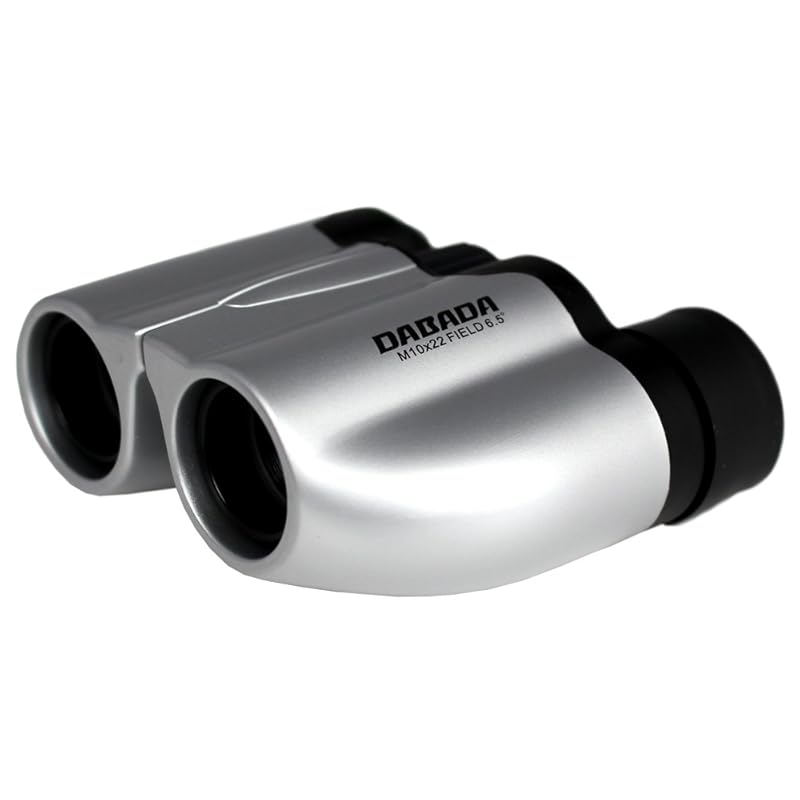 DABADA binoculars 10 times lightweight compact opera glasses Comes with 2 types of straps (Silver) 
DABADA binoculars 10 times lightweight compact opera glasses Comes with 2 types of straps (Silver)