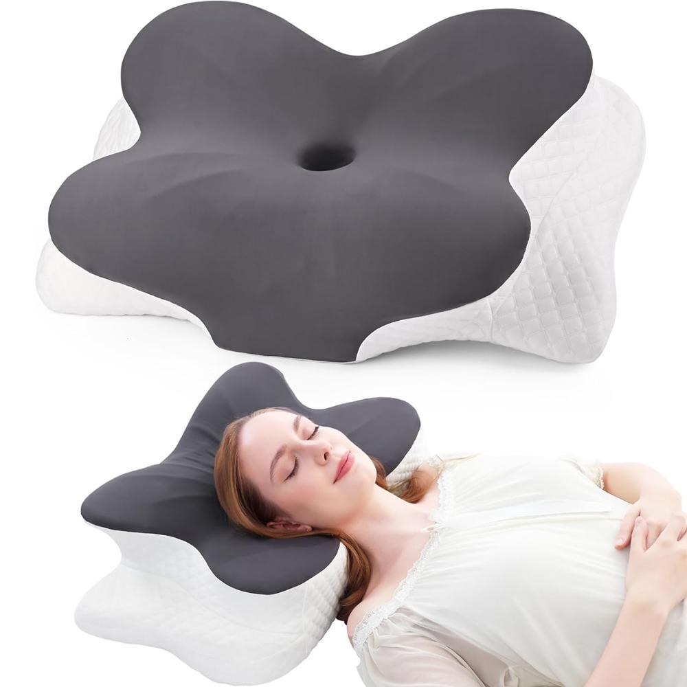 Adjustable Cervical Pillow, Contour Memory Foam Neck Pillow with Cooling Case for Side Back Stomach Sleepers, Ergonomic Support темно-сірий
Adjustable Cervical Pillow, Contour Memory Foam Neck Pillow with Cooling Case for Side Back Stomach Sleepers, Ergonomic Support темно-сірий