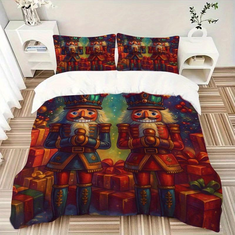 3pcs Nutcracker Christmas Bedding Set Down Comforter Cover and Pillowcases, Suitable for Guest Room Home Decoration All Seasons(No Insert) S0819012 135x200cm
3pcs Nutcracker Christmas Bedding Set Down Comforter Cover and Pillowcases, Suitable for Guest Room Home Decoration All Seasons(No Insert) S0819012 135x200cm