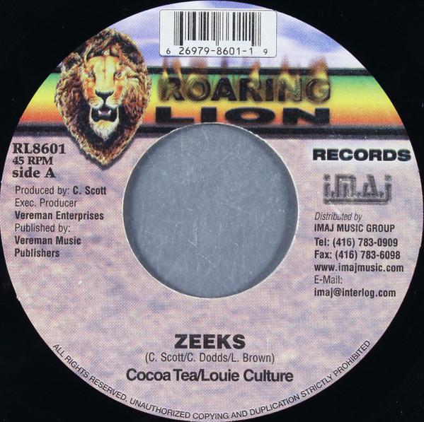7inch Record COCOA TEA & LOUIE CULTURE - Zeeks RL8601 Roaring Lion Re US Reggae, Ska & Dub Used
7inch Record COCOA TEA & LOUIE CULTURE - Zeeks RL8601 Roaring Lion Re US Reggae, Ska & Dub Used