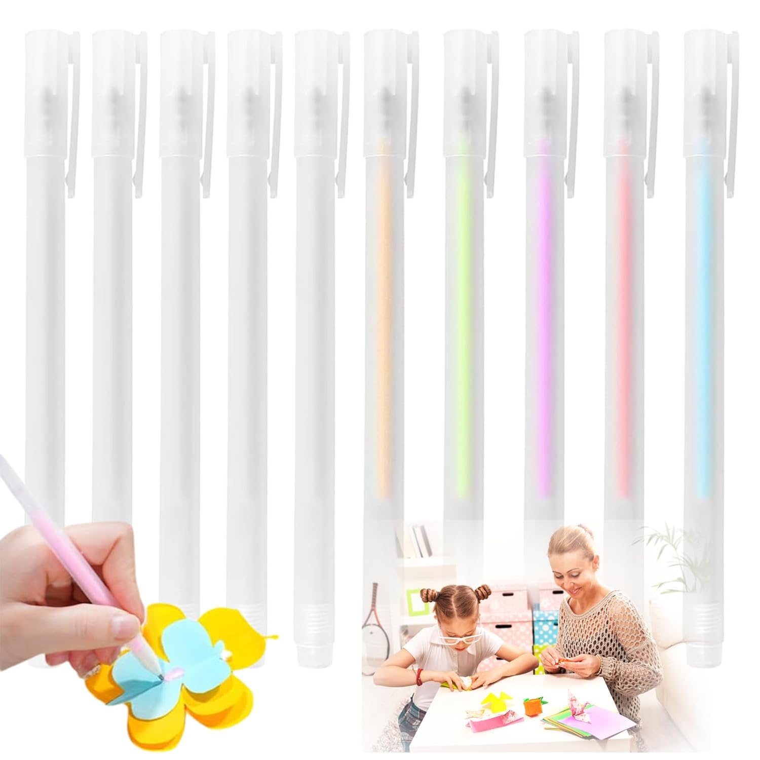 10Pcs Quick Drying Color Spot Glue Pen , Apply Like Writing, Scrapbooking, Handmade Stationery, Craft Glue Supplies Glitter Pens
10Pcs Quick Drying Color Spot Glue Pen , Apply Like Writing, Scrapbooking, Handmade Stationery, Craft Glue Supplies Glitter Pens