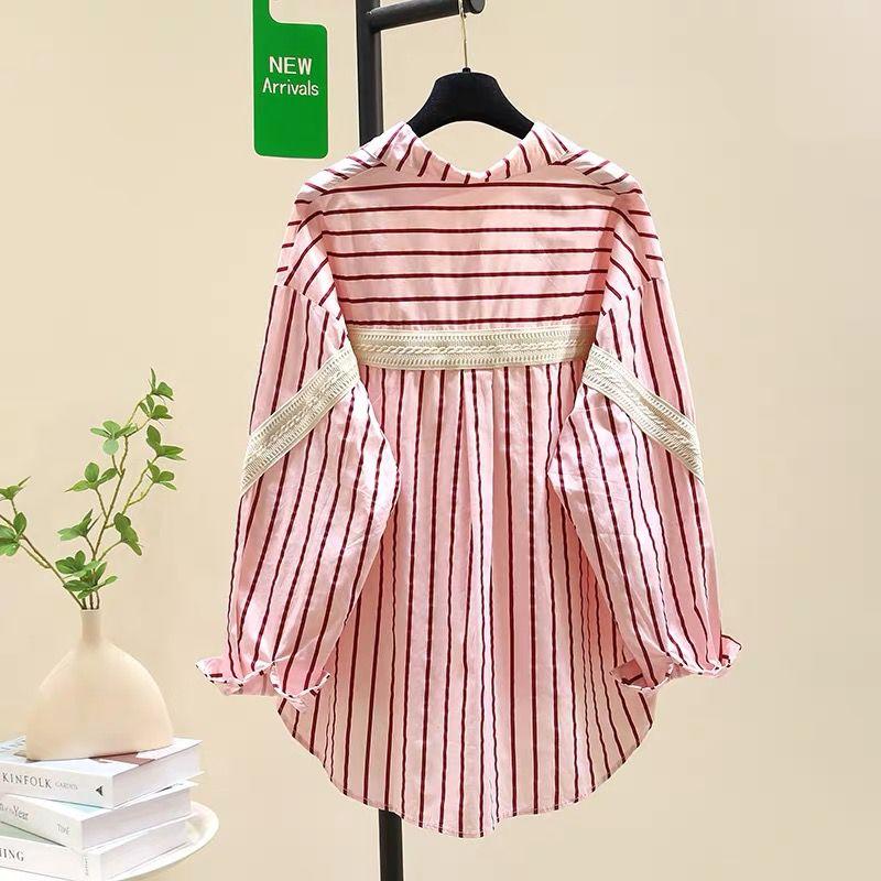 Oversize Striped Shirt Women Spring and Autumn New Korean Style Fashion Lace Patchwork Loose Casual Shirts M розовый
Oversize Striped Shirt Women Spring and Autumn New Korean Style Fashion Lace Patchwork Loose Casual Shirts M розовый