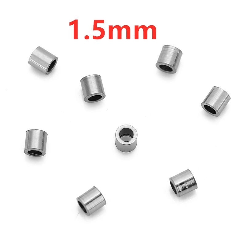 100pcs 1.5mm 2mm 2.5 mm Stainless Steel End Crimp Beads Big Hole Spacer Stopper Beads For DIY Bracelet Necklace Jewelry Making
100pcs 1.5mm 2mm 2.5 mm Stainless Steel End Crimp Beads Big Hole Spacer Stopper Beads For DIY Bracelet Necklace Jewelry Making