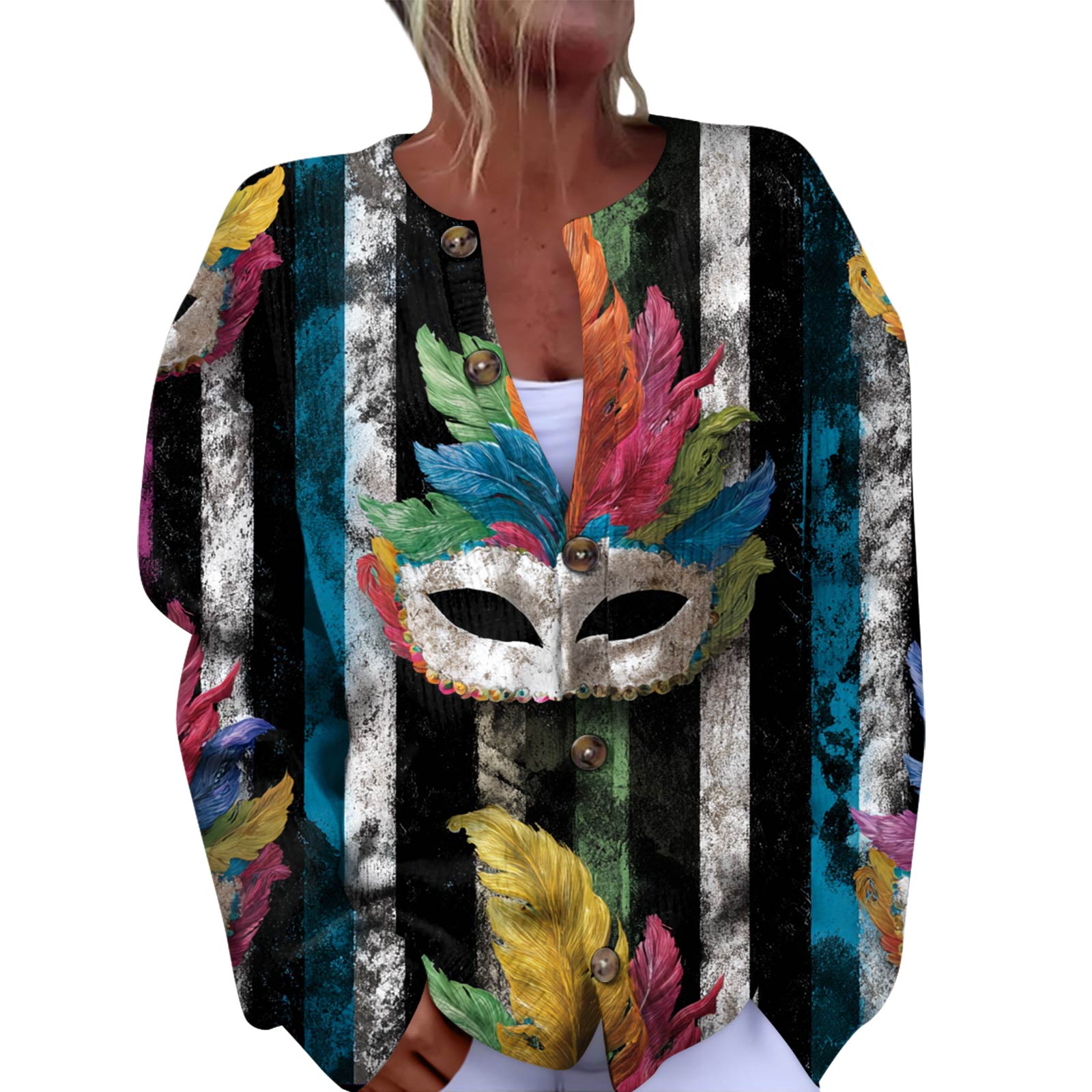 Женский модный фестивальный вязаный кардиган с длинными рукавами и застежкой на пуговицы S
Женский модный фестивальный вязаный кардиган с длинными рукавами и застежкой на пуговицы S