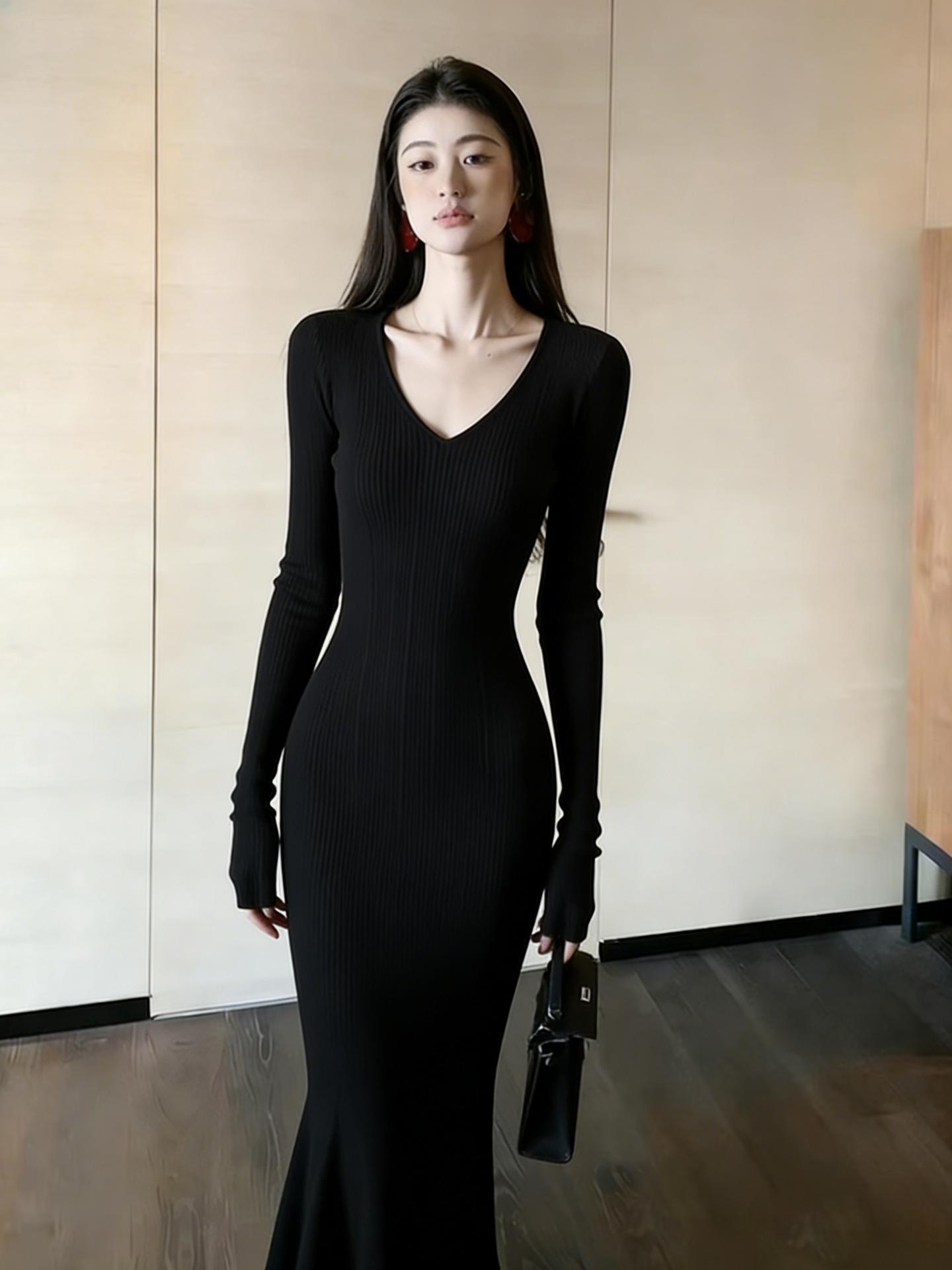 Black V-Neck Long-Sleeve Waist-Cinching Knit Dress for Women - Slimming and Stylish 2025 Large чёрный
Black V-Neck Long-Sleeve Waist-Cinching Knit Dress for Women - Slimming and Stylish 2025 Large чёрный