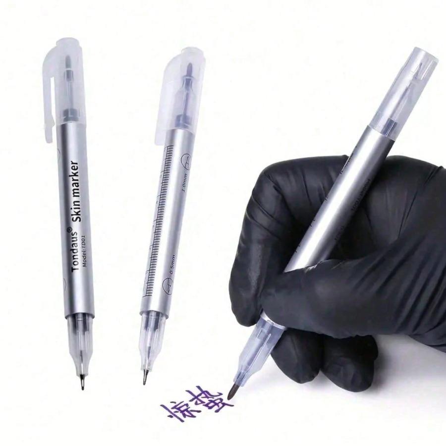 1pc Tattoo Marker Pen, Embroidery Drawing Positioning Marker Pen, Purple, Double Ended Marker Pen срібний
1pc Tattoo Marker Pen, Embroidery Drawing Positioning Marker Pen, Purple, Double Ended Marker Pen срібний