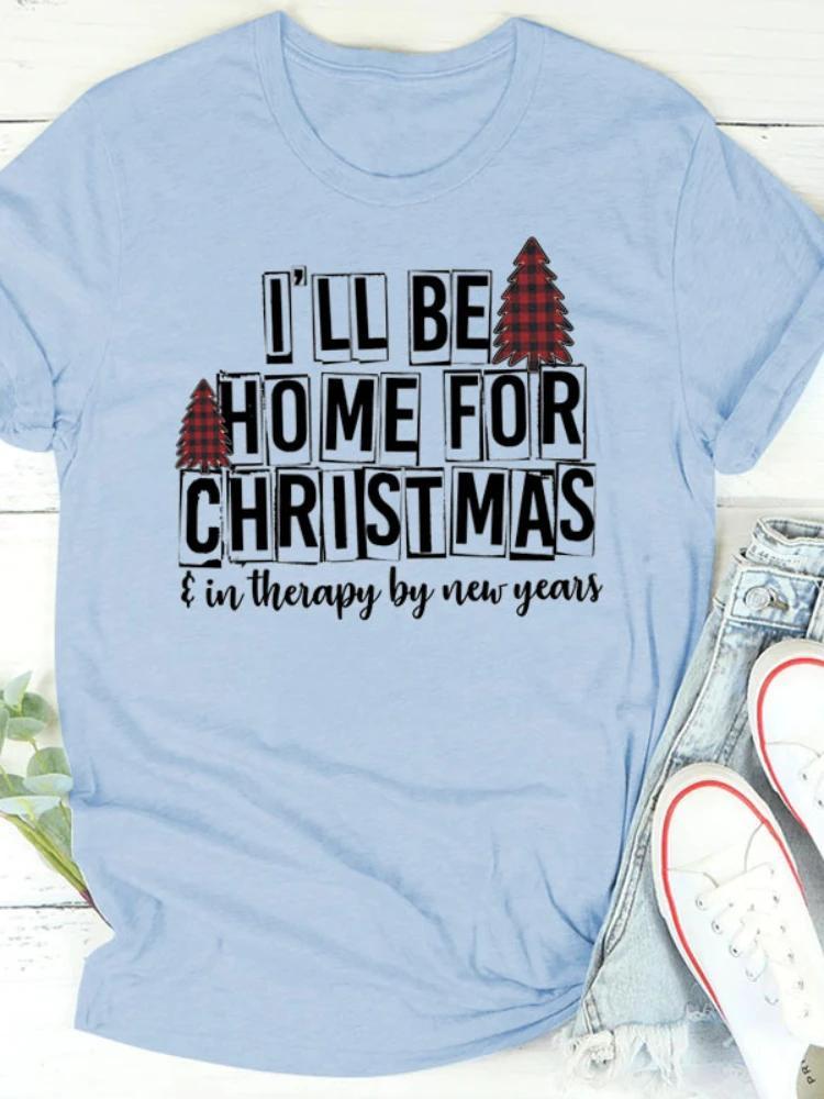 Я БУДУ ДОМА НА РОЖДЕСТВО Принт Женская Футболка с Коротким Рукавом Круглым Вырезом Свободная Женская Футболка Женская Футболка Топы Camisetas Mujer XXXL небесно-голубой
Я БУДУ ДОМА НА РОЖДЕСТВО Принт Женская Футболка с Коротким Рукавом Круглым Вырезом Свободная Женская Футболка Женская Футболка Топы Camisetas Mujer XXXL небесно-голубой