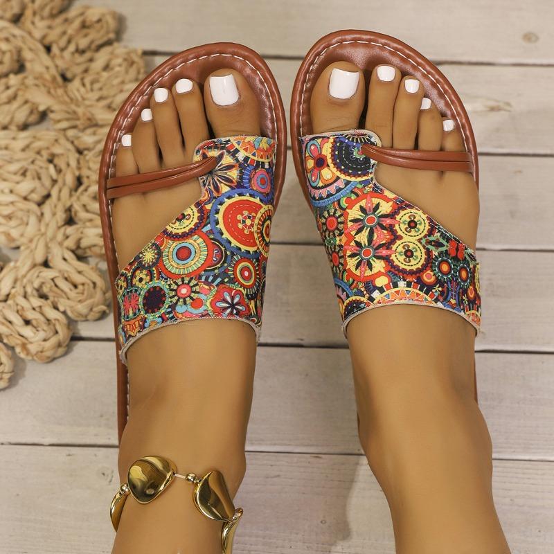 New summer ethnic style printed sandals toe design soft bottom non-slip seaside vacation outer wear women 43 коричневий
New summer ethnic style printed sandals toe design soft bottom non-slip seaside vacation outer wear women 43 коричневий