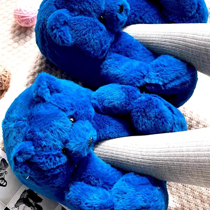 Cute Teddy Bear Plush Winter Slippers wrapped Heel Funny Indoor Floor Shoes Women Gift warm Soft Cartoon Fluffy Animal Slippers 39 сапфірове скло синього кольору кольору
Cute Teddy Bear Plush Winter Slippers wrapped Heel Funny Indoor Floor Shoes Women Gift warm Soft Cartoon Fluffy Animal Slippers 39 сапфірове скло синього кольору кольору