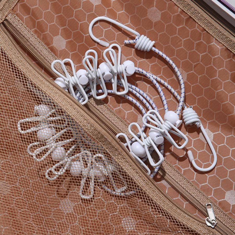 Portable No-Drill Quilt and Clothes Drying Rack with Elastic Cord and Non-Slip Buckle 1.8m, 12 Clips, 13 Beads (Extendable to ~3m)
Portable No-Drill Quilt and Clothes Drying Rack with Elastic Cord and Non-Slip Buckle 1.8m, 12 Clips, 13 Beads (Extendable to ~3m)