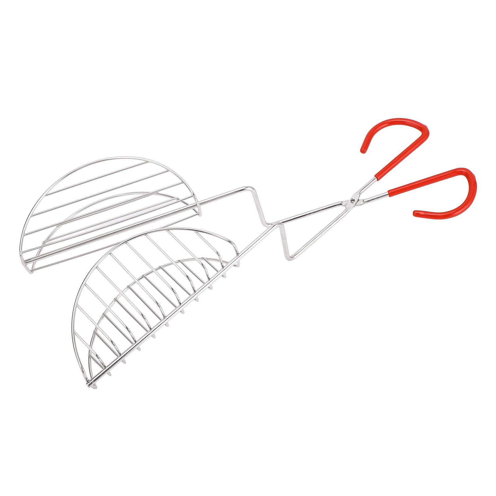 Щипцы для тако, пресс для жареных тако, кухонные щипцы для тако из нержавеющей стали с длинной ручкой для