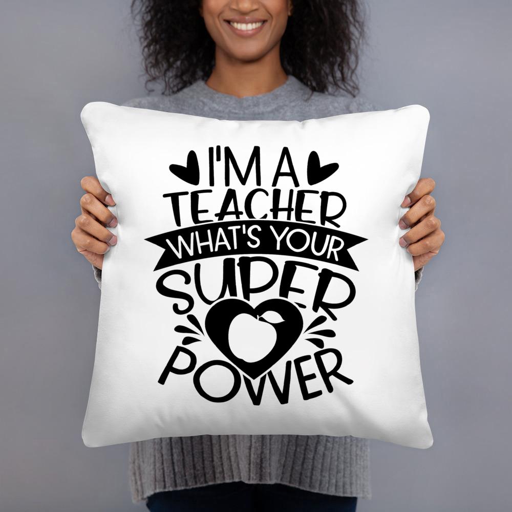 Я учитель, какая у тебя суперспособность Наволочка на День учителя, наволочка для подушки, украшение для спальни, белая квадратная наволочка