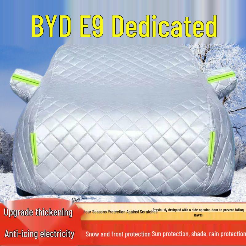 2025 BYD E9 Car Cover: Sun, Rain, Snow, Frost, Hail Protection with Heat Insulation. Thickened Hail Protection, All Seasons
2025 BYD E9 Car Cover: Sun, Rain, Snow, Frost, Hail Protection with Heat Insulation. Thickened Hail Protection, All Seasons