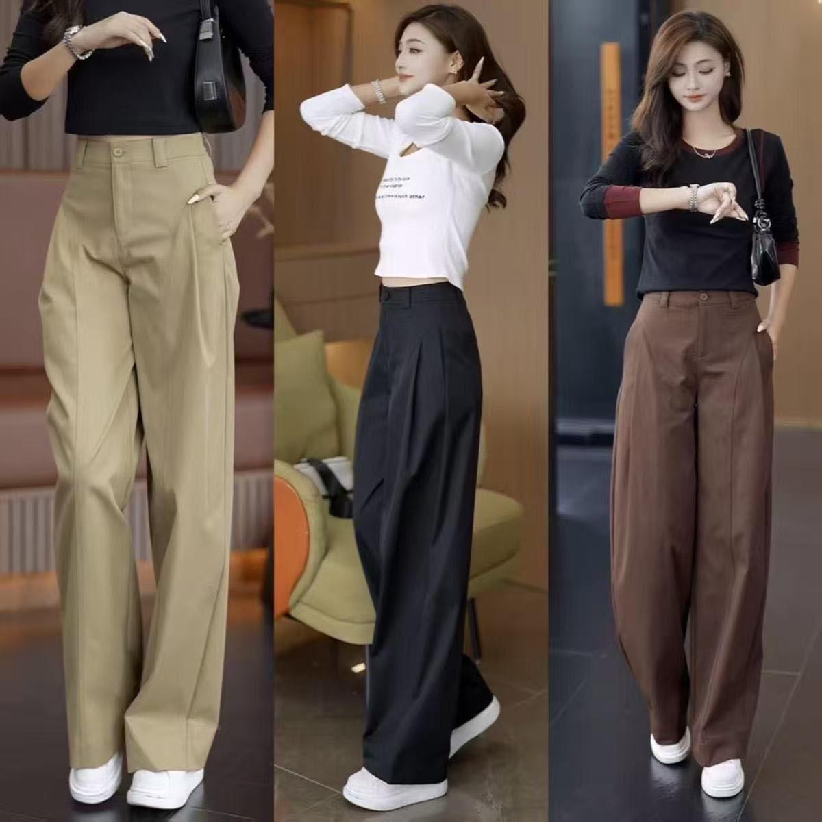 Trendy Wide-Leg Cotton Workwear Pants - High-Waisted, Casual, Slimming Pants for Women XL темно-коричневого кольору
Trendy Wide-Leg Cotton Workwear Pants - High-Waisted, Casual, Slimming Pants for Women XL темно-коричневого кольору