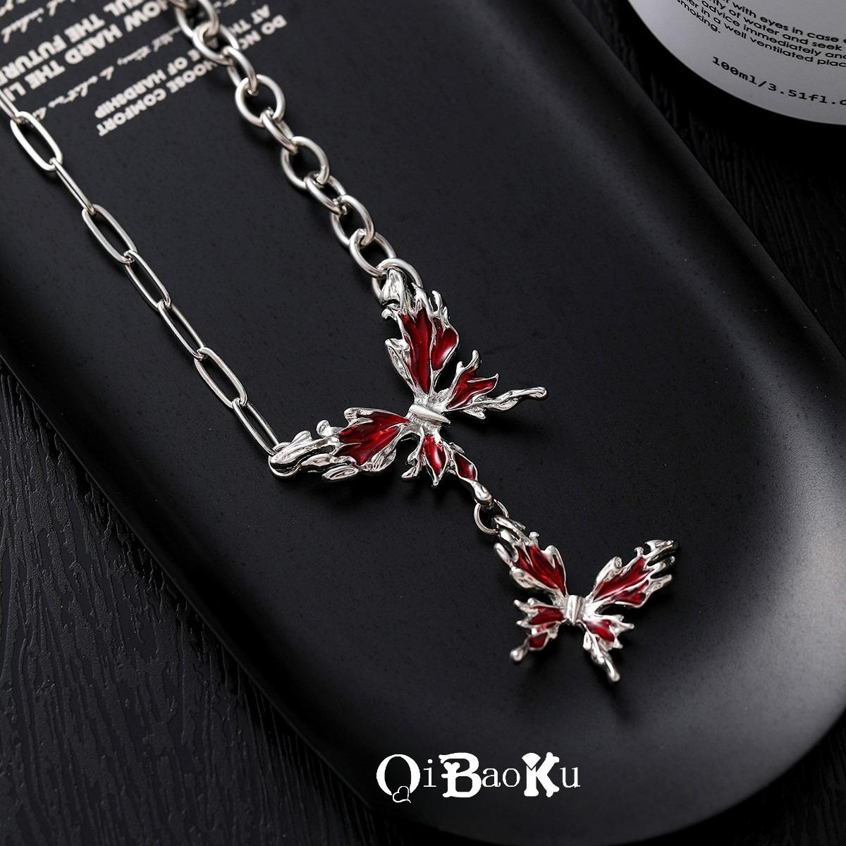 Fashion Red Double Butterfly Necklace Luxurious High-end Women s Collarbone Chain Pendant Halloween Gift 2025 45cm
Fashion Red Double Butterfly Necklace Luxurious High-end Women s Collarbone Chain Pendant Halloween Gift 2025 45cm