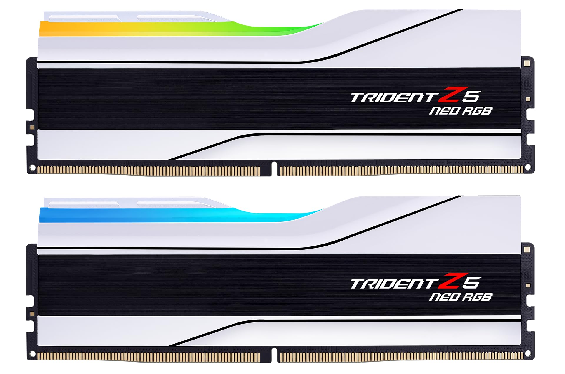Trident Z5 Neo RGB Series DDR5 RAM 32GB Desktop Computer Memory UDIMM Matte White G.SKILL (AMD Expo) (2x16GB) 6000MT/s CL30-36-36-96 1.35V -
Trident Z5 Neo RGB Series DDR5 RAM 32GB Desktop Computer Memory UDIMM Matte White G.SKILL (AMD Expo) (2x16GB) 6000MT/s CL30-36-36-96 1.35V -