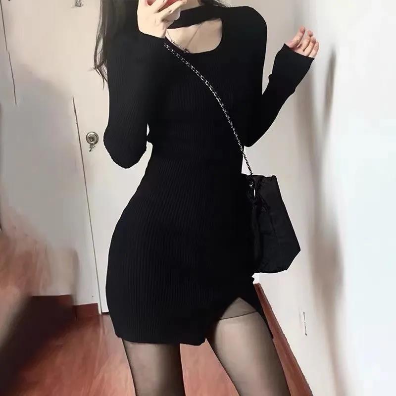 Slim and Slim Mid-length Dress for Women with Neck Exposed Collarbone Exposed 2XL чорний
Slim and Slim Mid-length Dress for Women with Neck Exposed Collarbone Exposed 2XL чорний