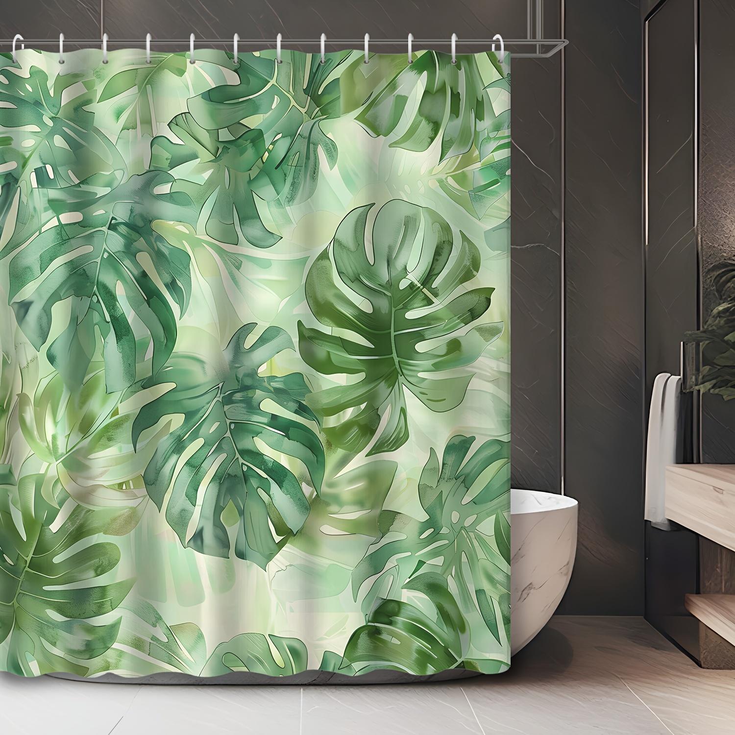 1Pc Watercolor Green Tropical Plant Leaf Bamboo Bath Curtain, 12 Hooks Waterproof Bath Curtain, Bathroom Decoration, For Spring W60H190(CM)-1 Pcs
1Pc Watercolor Green Tropical Plant Leaf Bamboo Bath Curtain, 12 Hooks Waterproof Bath Curtain, Bathroom Decoration, For Spring W60H190(CM)-1 Pcs