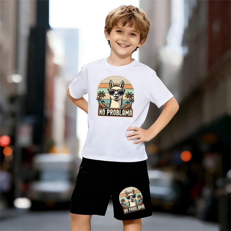 Boys 2 Piece No Problem fun print Outfit, Short Sleeve T-Shirt and Shorts Set for Kids Age 5-14, Black and White Sporty Casual Summer Clothes 13-14 Years білий
Boys 2 Piece No Problem fun print Outfit, Short Sleeve T-Shirt and Shorts Set for Kids Age 5-14, Black and White Sporty Casual Summer Clothes 13-14 Years білий