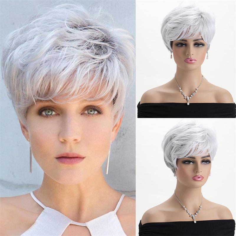 Synthetic Curly Wigs Women Wig Mommy Hair Wig with Bangs Cancer Patient Gift Daily Casual Use
Synthetic Curly Wigs Women Wig Mommy Hair Wig with Bangs Cancer Patient Gift Daily Casual Use