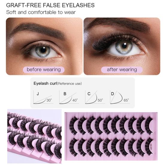 Yousheng 10 Pairs False Eyelashes Natural 3D Effect Multi-layer Thick Waterproof Eyes Make Up Long Lasting Fluffy Fake Eyelashes Make Up
Yousheng 10 Pairs False Eyelashes Natural 3D Effect Multi-layer Thick Waterproof Eyes Make Up Long Lasting Fluffy Fake Eyelashes Make Up