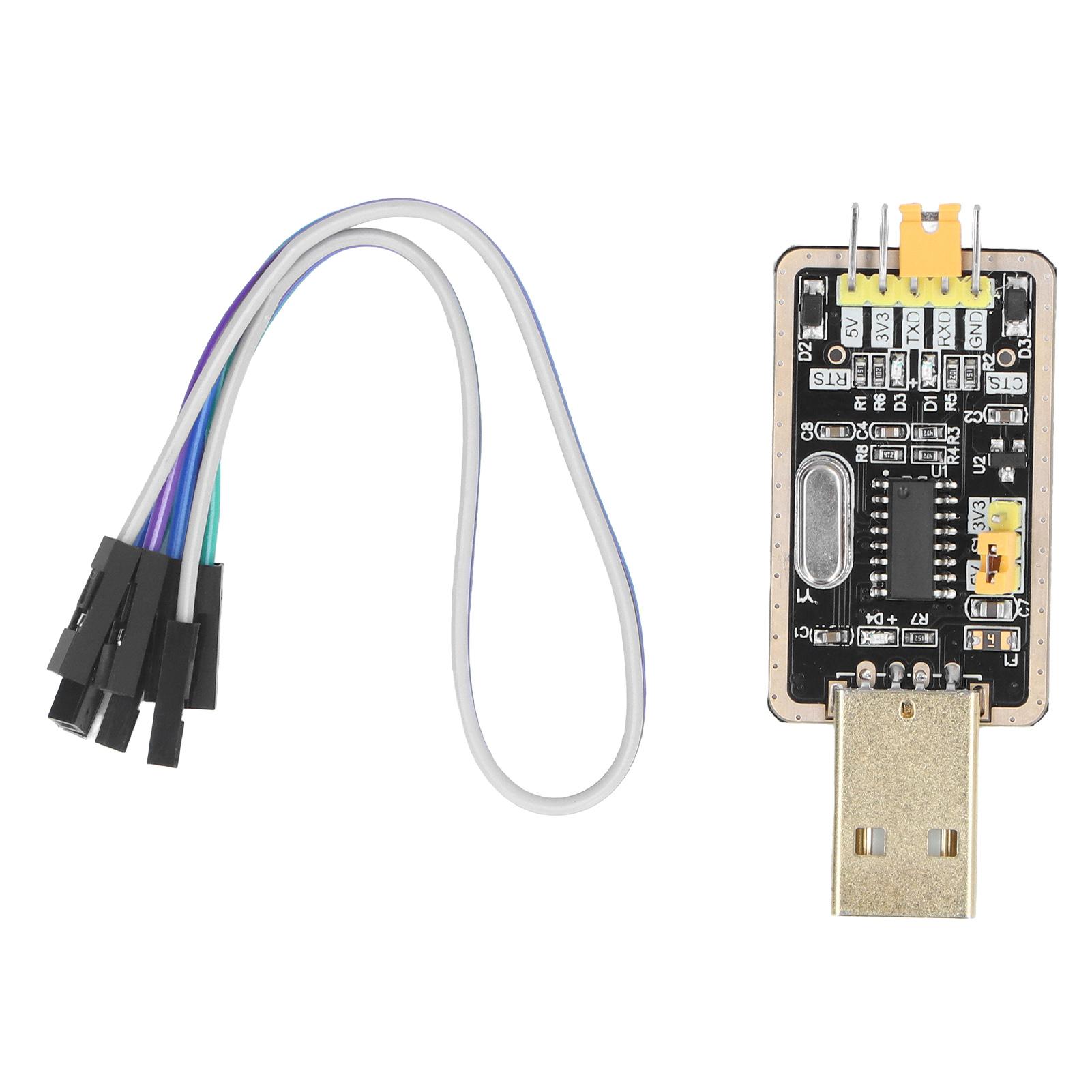Послідовний адаптер USB до TTL, модуль, мікросхема, перетворювач + компоненти кабелю для налагодження 3,3 В 5 В
Послідовний адаптер USB до TTL, модуль, мікросхема, перетворювач + компоненти кабелю для налагодження 3,3 В 5 В