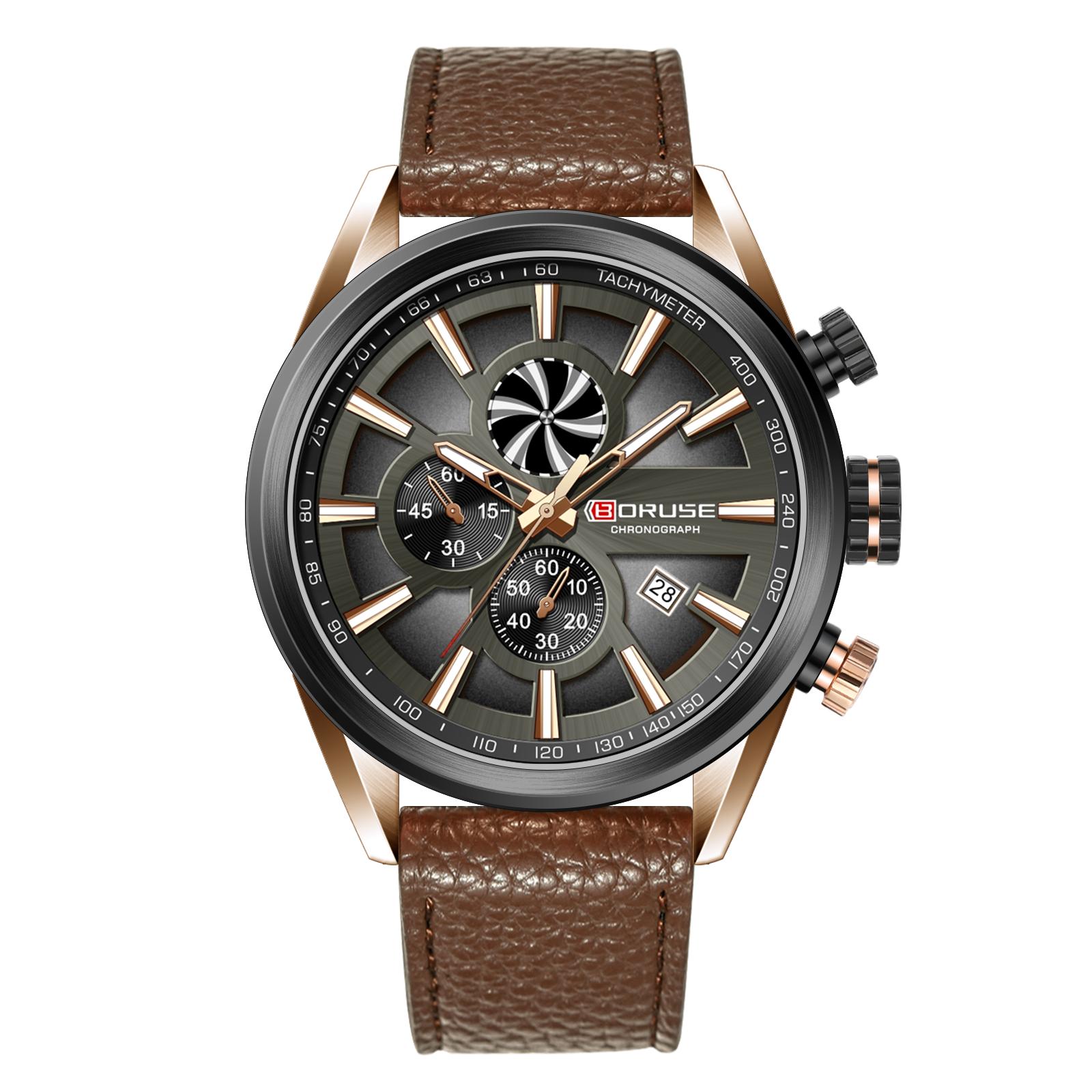 BORUSE Мужские классические повседневные часы Кварцевые часы Модные спортивные часы Часы-хронограф Водонепроницаемые часы Кожаный ремешок часы для мужчин коричневый
BORUSE Мужские классические повседневные часы Кварцевые часы Модные спортивные часы Часы-хронограф Водонепроницаемые часы Кожаный ремешок часы для мужчин коричневый
