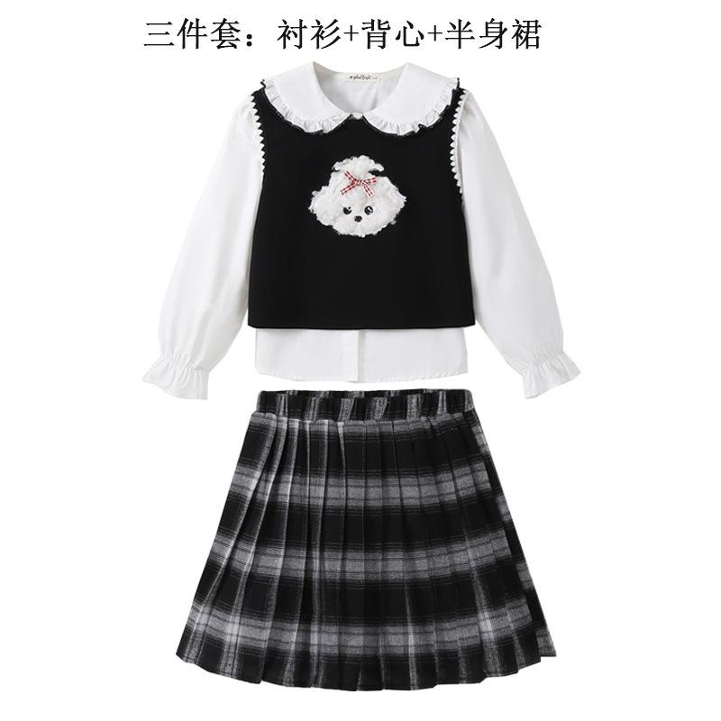 Girls Sweet Set - Autumn Children s Fashion Shirt, V-Neck Blouse, Skirt Set - Three-Piece Set 160cm чорний
Girls Sweet Set - Autumn Children s Fashion Shirt, V-Neck Blouse, Skirt Set - Three-Piece Set 160cm чорний