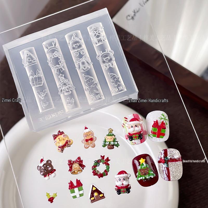 Nail Art 3D Christmas Silicone Mold: Ultra-Thin Carving for Tree & Gingerbread Man
Nail Art 3D Christmas Silicone Mold: Ultra-Thin Carving for Tree & Gingerbread Man