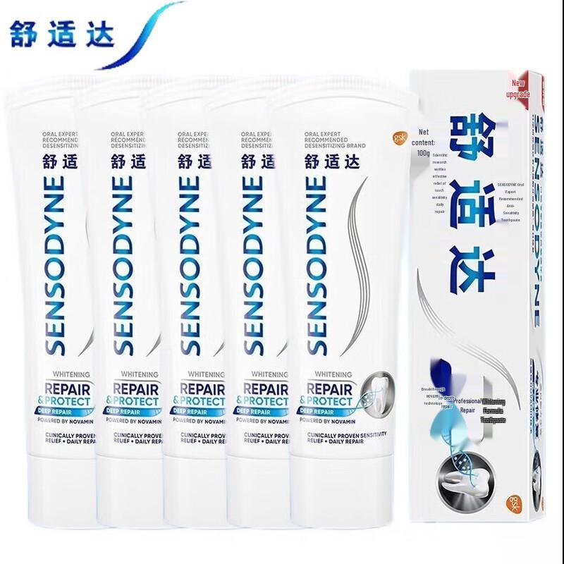 Sensodyne Professional Repair & Whitening Toothpaste, 5 x 100g Pack
Sensodyne Professional Repair & Whitening Toothpaste, 5 x 100g Pack