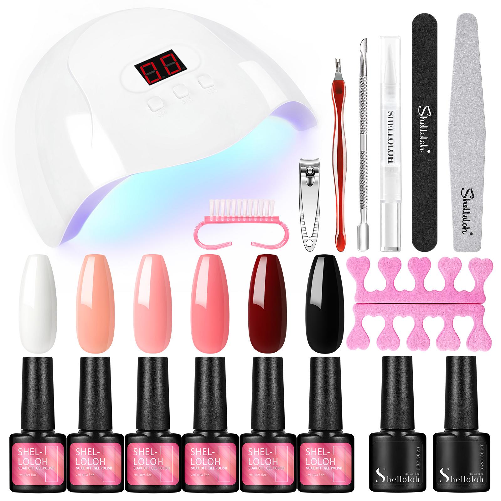 SHELLOLOH 7 мл каждая бутылка гель-лак для ногтей с 36W nail lamp инструменты для ногтей для дизайна ногтей Лак Набор домашний набор
SHELLOLOH 7 мл каждая бутылка гель-лак для ногтей с 36W nail lamp инструменты для ногтей для дизайна ногтей Лак Набор домашний набор