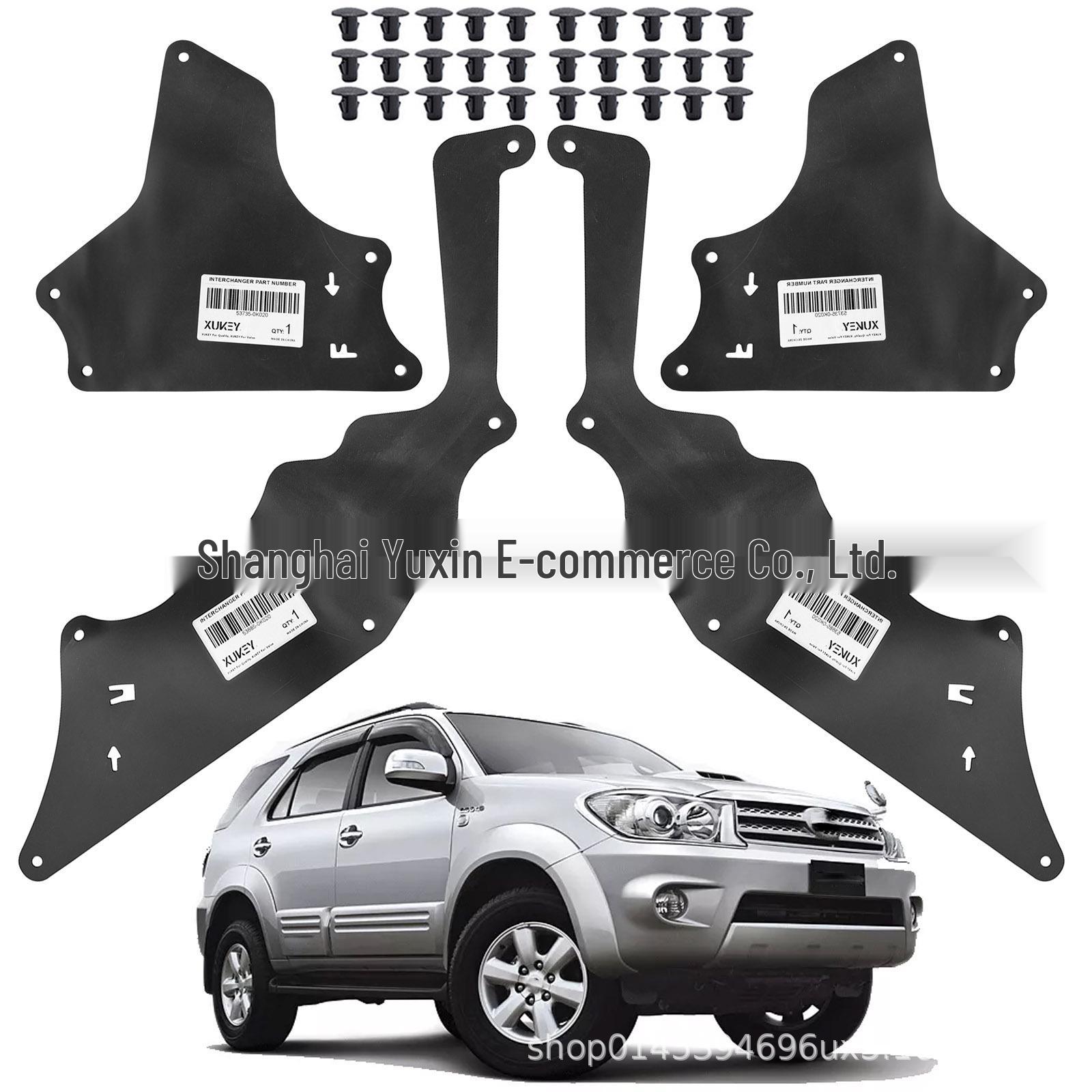 XUKEY 4pcs Fender Liner Mudguards for FORTUNER 2005-2016 30x30x4 cm чорний
XUKEY 4pcs Fender Liner Mudguards for FORTUNER 2005-2016 30x30x4 cm чорний