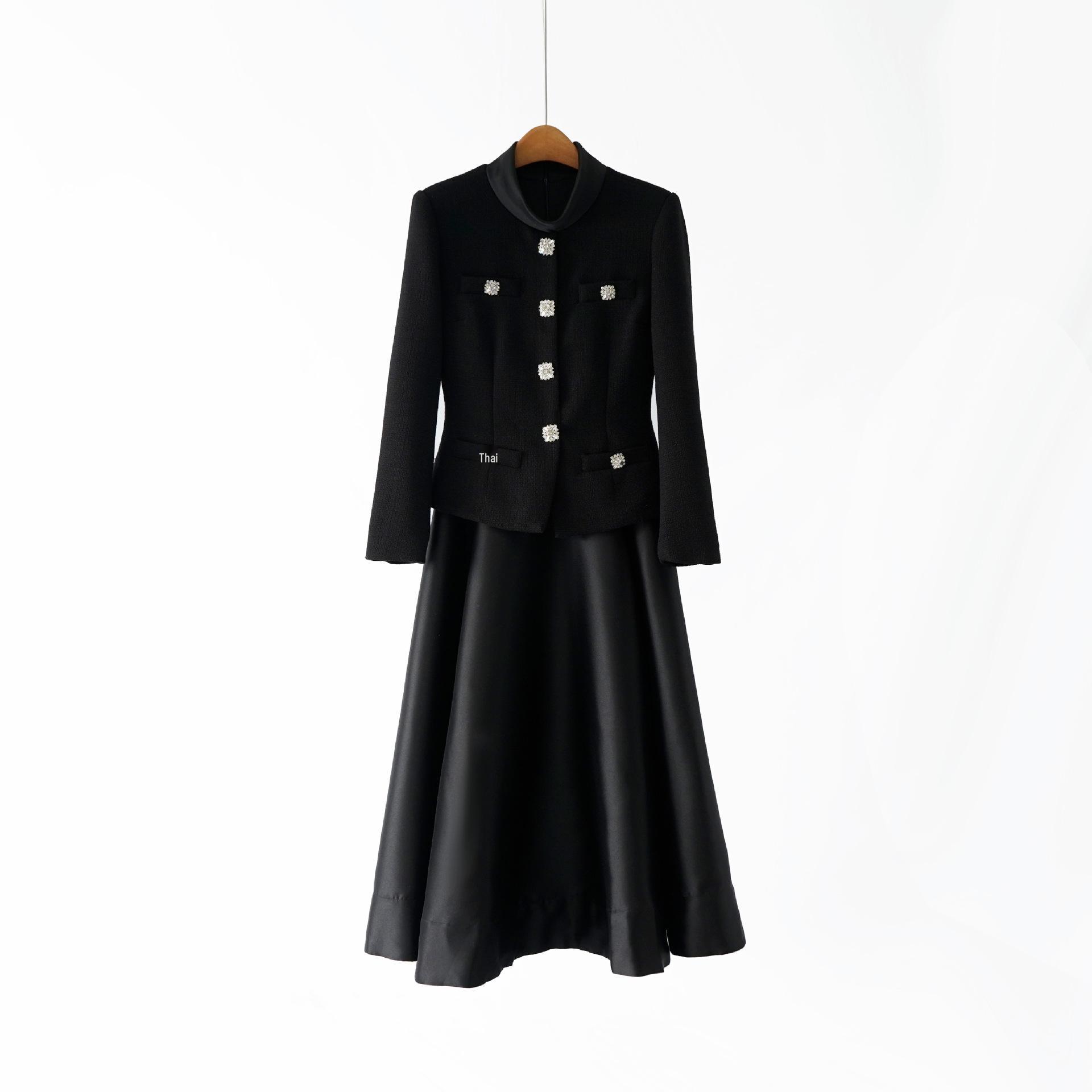 S*P Early Spring Black Tweed Patchwork Fake Two-Piece Dress - Elegant Young Lady Style Medium чёрный
S*P Early Spring Black Tweed Patchwork Fake Two-Piece Dress - Elegant Young Lady Style Medium чёрный